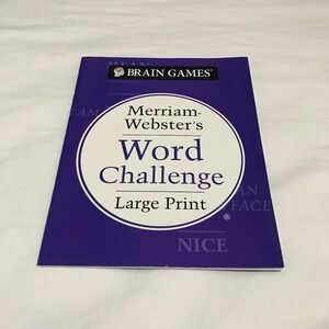 📚3/$35 NEW Brain Games Merriam Webster's Word Challenge Large Print Booklet